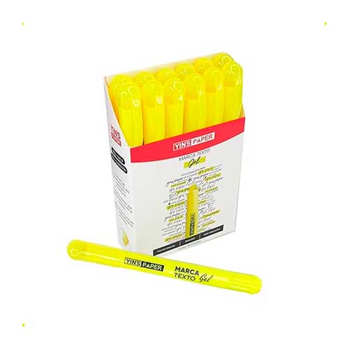 Marca Texto Amarelo Neon (Caixa 12un)